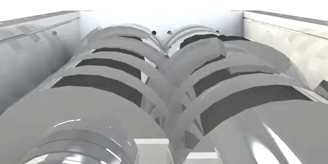 雙軸撕碎機(jī)工作原理